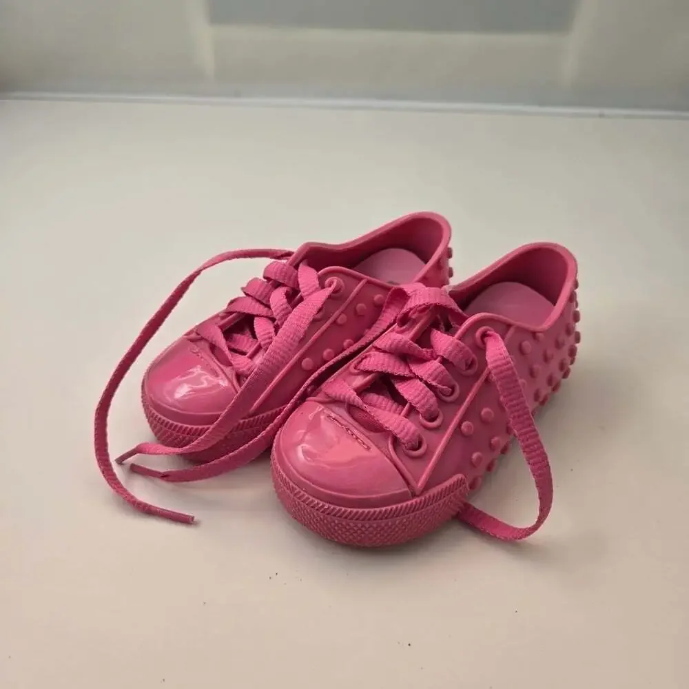Mini Melissa Pink Poliboha Kids Jelly Sneakers Baby Size 7